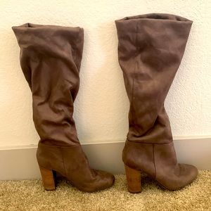 Lightly worn knee high boots